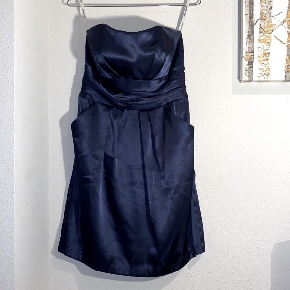 David’s bridal navy blue maternity bridesmaid dress 83707BM​